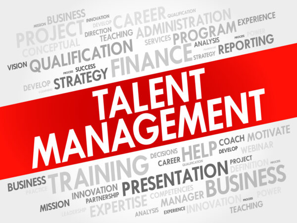 Talent Management word cloud collage, business concept background